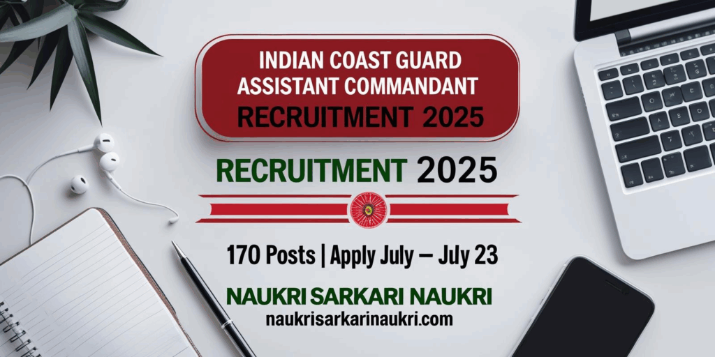 Indian Coast Guard Assistant Commandant Recruitment 2025